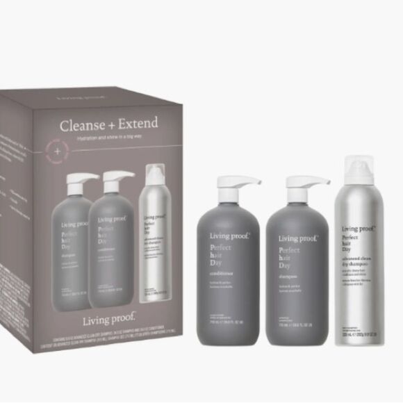 Living Proof Cleanse + Extend Hydration & Shine Jumbo Size Kit - Picture 2 of 13